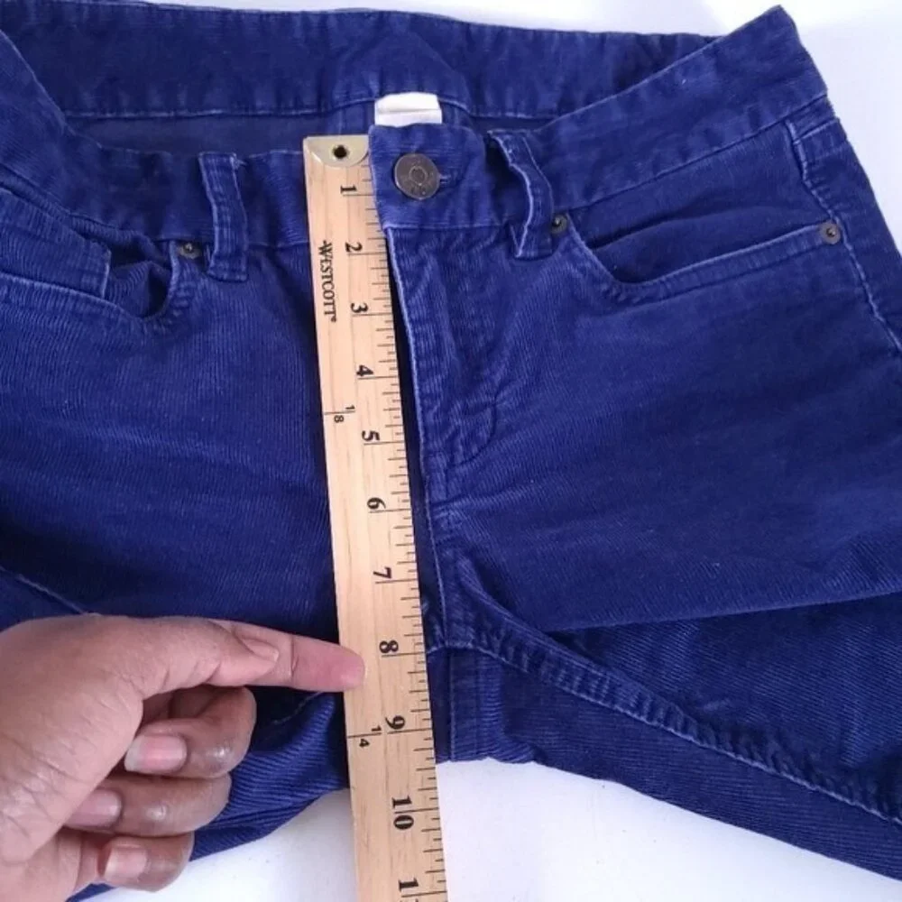 J. Crew Blue Favorite Fit Corduroy Pants Size 27 Short 27S